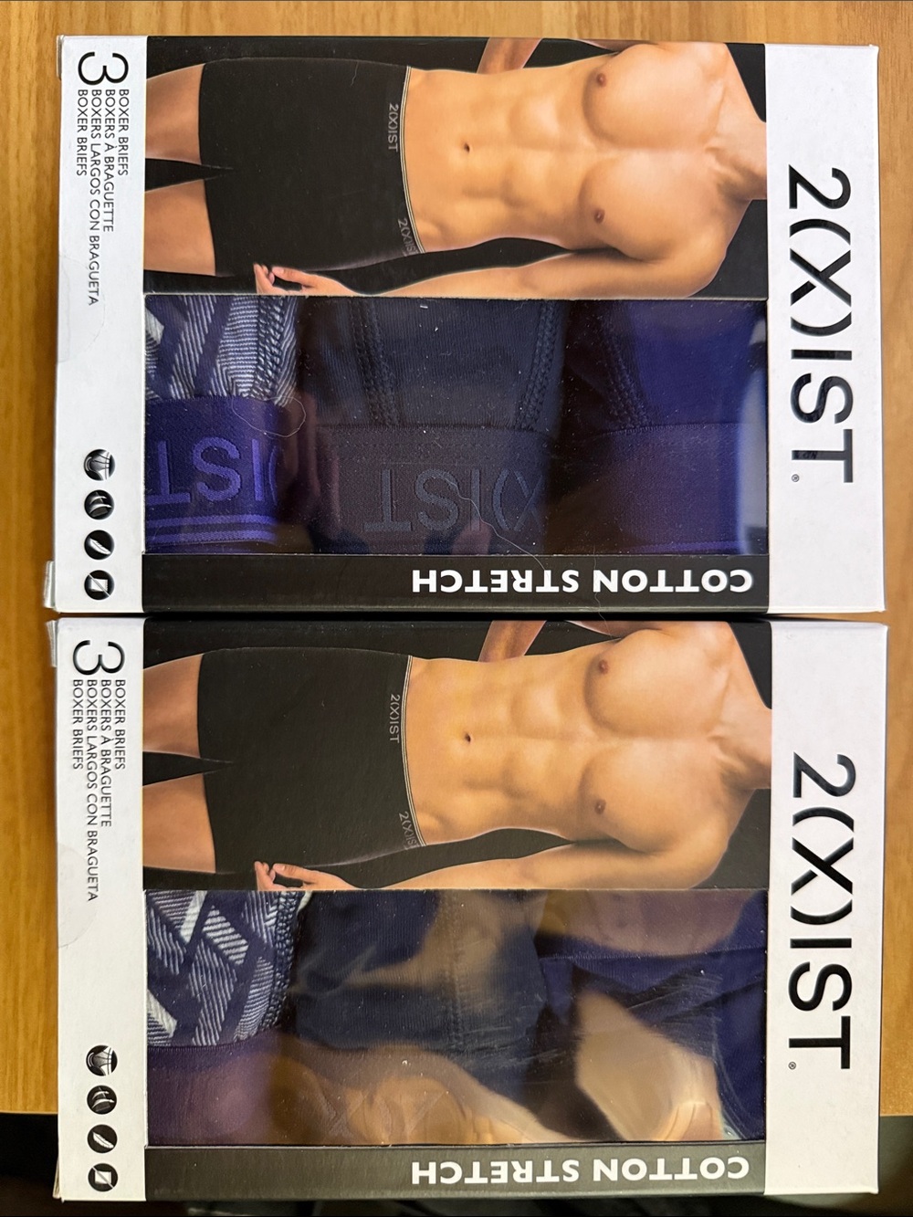 2xist Men's Boxer Brief 6-Pack in Navy and Black Tones